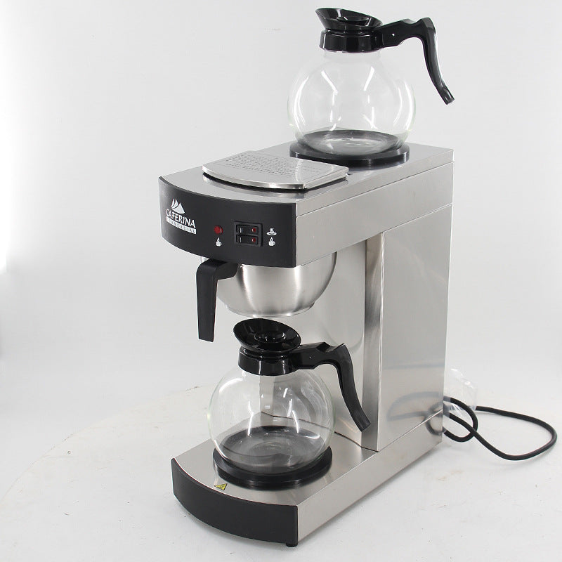 CAFERINA Fully Automatic American Coffee Machine Drip Filter Commercial New Lux Steel Bottom Coffee Pot Glass Large Capacity