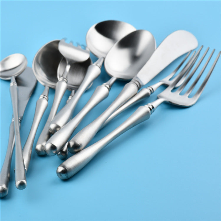 Slim Waist Knife, Fork, Spoon Export Japanese Daily Necessities Tableware Life304Western-style Stainless Steel Cutlery Set spoon
