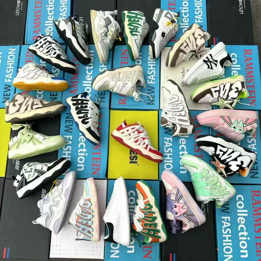 New Student Daisy Bread Shoes High Appearance Comfortable High Street Patchwork Versatile Height-Increasing Trendy Design Fashionable Unisex Shoes