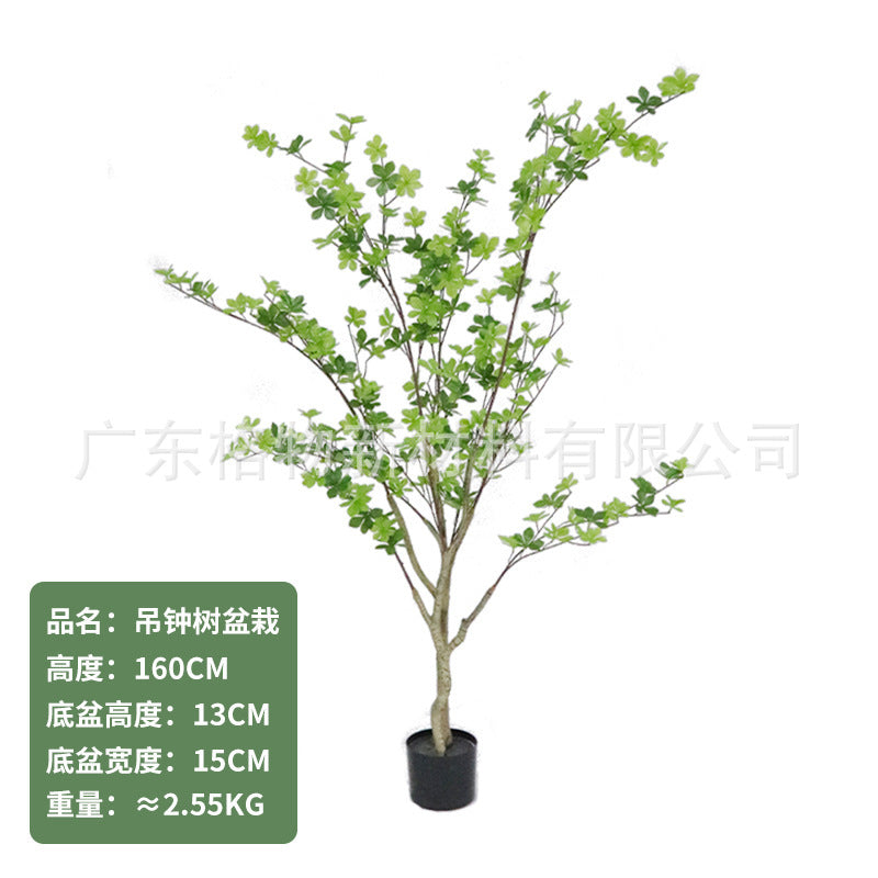 Cross-Border Nordic Large Living Room Decoration Bedroom Floor Fake Tree Bionic Traveler Banana Ficus Lyrata Potted Plant Artificial Green Plant