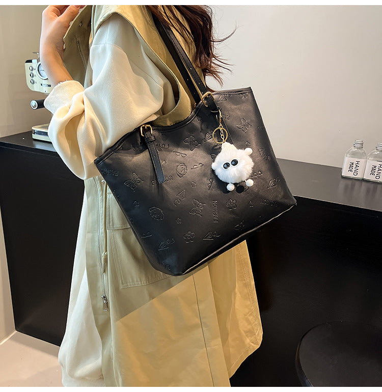 Women's High-Grade Bag2025Spring Birthday Gift Puppy Tote Bag Large Capacity Women's Bag Commuting Crossbody Bag