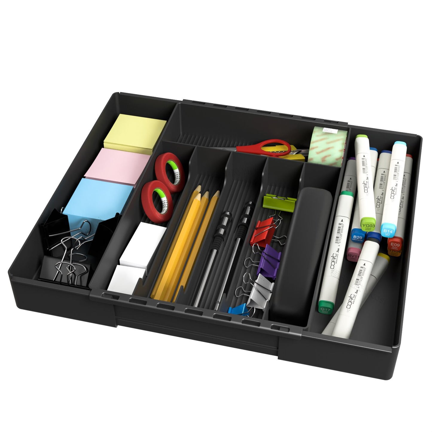 Cross-Border Tableware Kitchen Organizer Box Drawer Expandable Silverware Storage Box Cosmetics Stationery Miscellaneous Divider Expandable Box