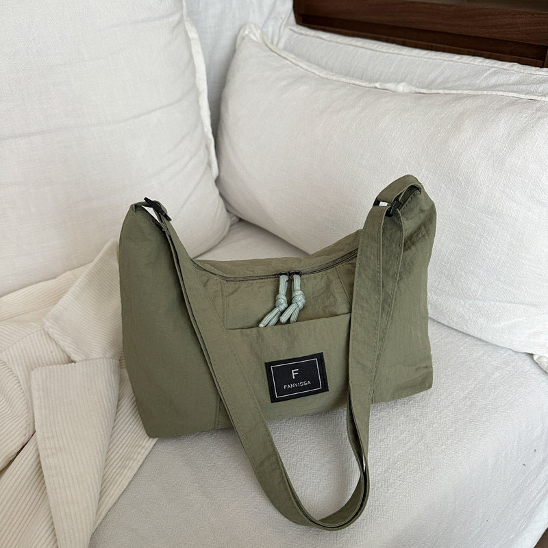 2025New Spring Large Capacity Single Shoulder Crossbody Retro Simple Ruiying Commuter Women's Bag Fashion Casual Tote Bag
