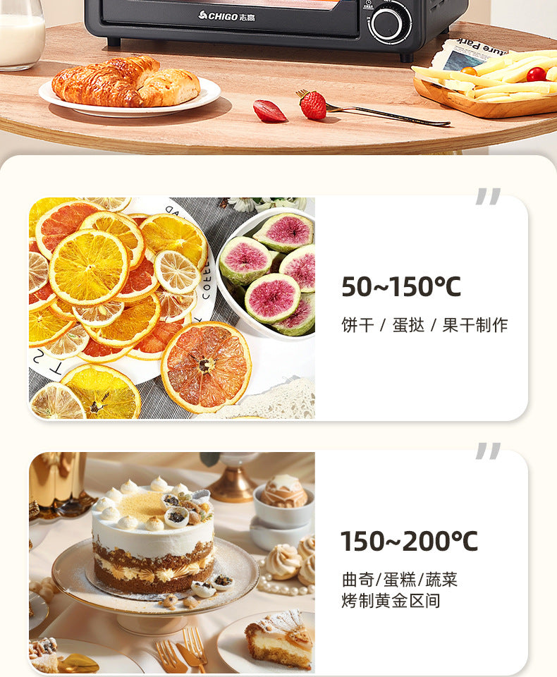 Chigo22Shengduo Knob Electric Oven Household Multi-Functional Baking Dormitory Kitchen Bread Machine Source Factory
