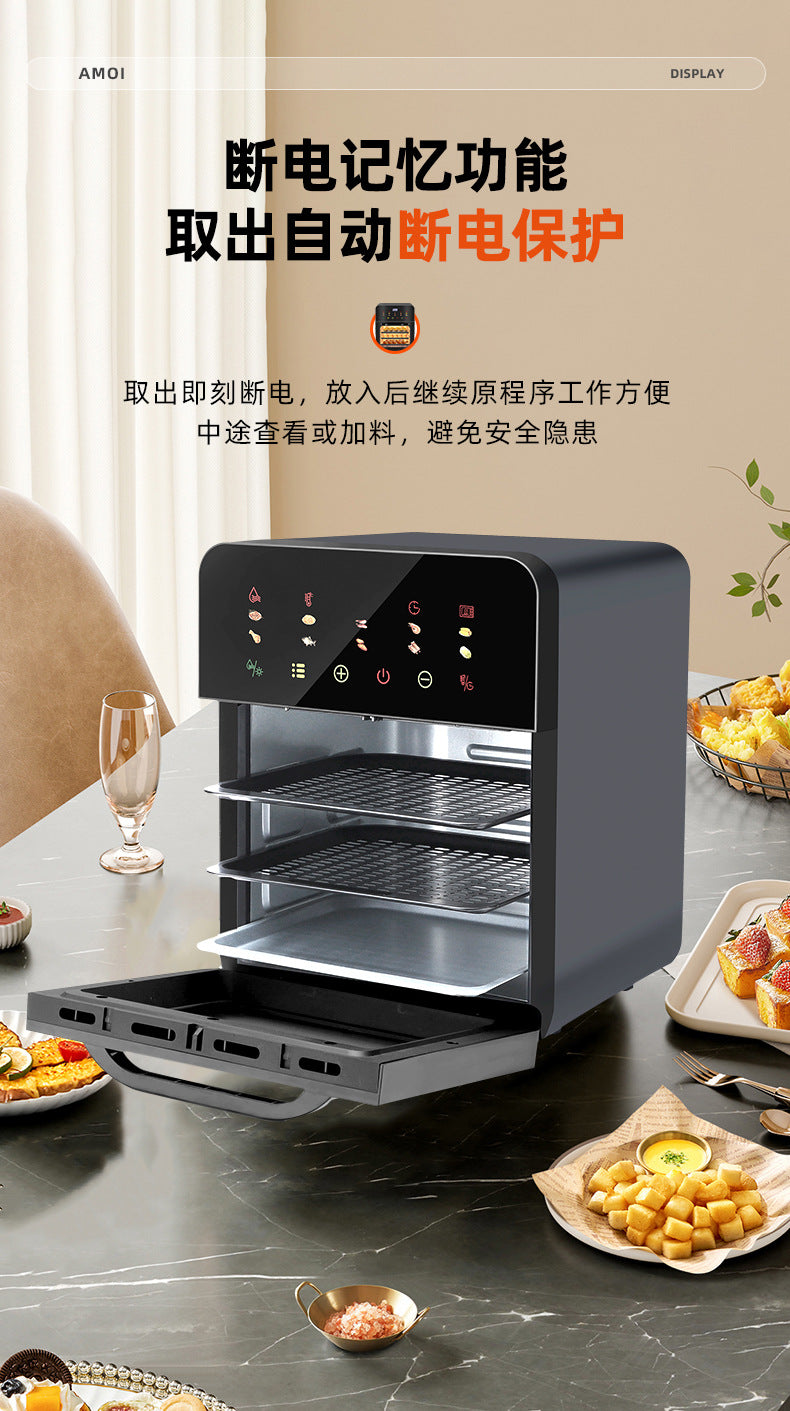 Cross-Border New Smart Visual Air Fryer Household Large Capacity Multi-Functional Air Oven Baking Professional Fryer Oven
