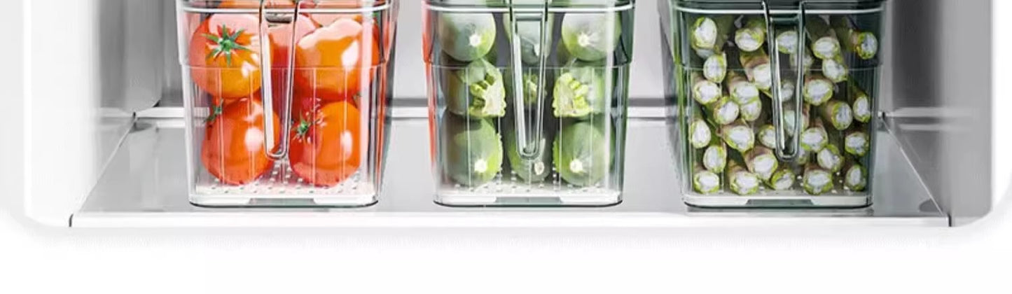 Refrigerator Fresh Storage Box Food Grade Kitchen Special Vegetable Fruit Egg Freezer Storage Organizer Box with Handle