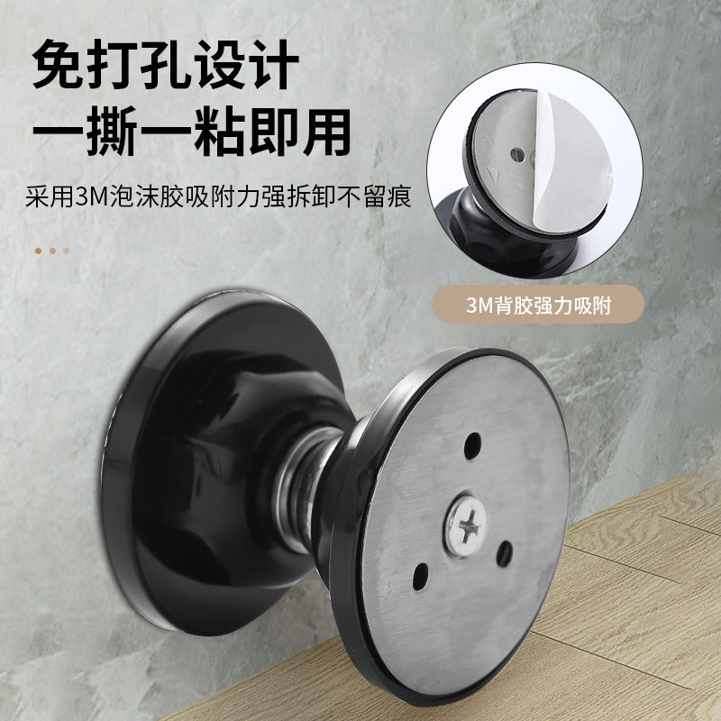 Short No-Drill Door Stopper Home Strong Magnetic Office Door Bumper Floor Magnetic Silicone Anti-Collision Door Back Stopper