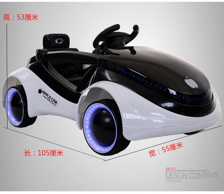 Sci-fi Children's Electric Car Four-Wheel Flashing with Remote Control, Ride-On for Boys and Girls, Baby Rocking Rechargeable Toy Car