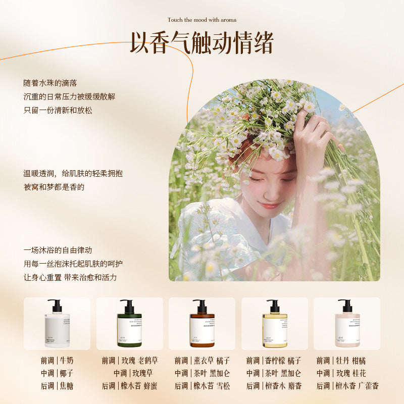 Internet Celebrity Hot-Selling Niacinamide Smooth Hair Conditioner Oil Control Anti-Dandruff Shampoo Body Wash Set Long-Lasting Fragrance Hair Care