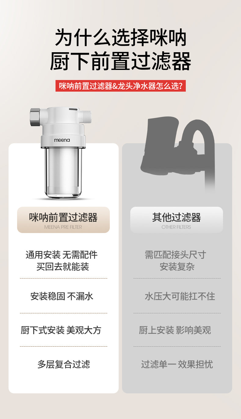 Free Shipping Mi Na Water Purifier Filter Kitchen Household Faucet Tap Water Direct Drinking Ultrafiltration Pre-filter Water Purifier