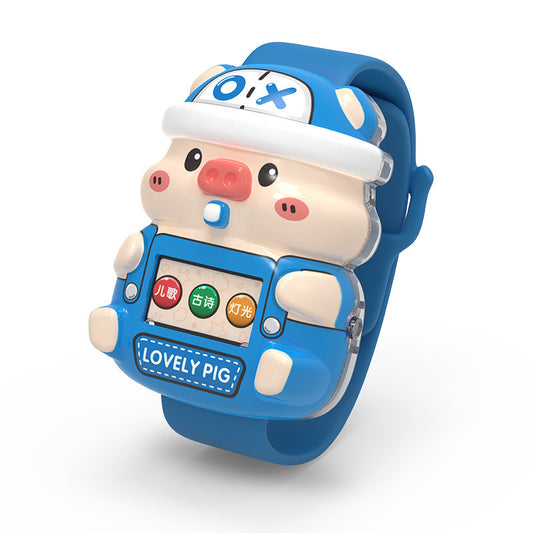 Music Watch Colorful Glowing Cute Cartoon Children's Electronic Watch Toy Elementary School Kindergarten Gift Wholesale