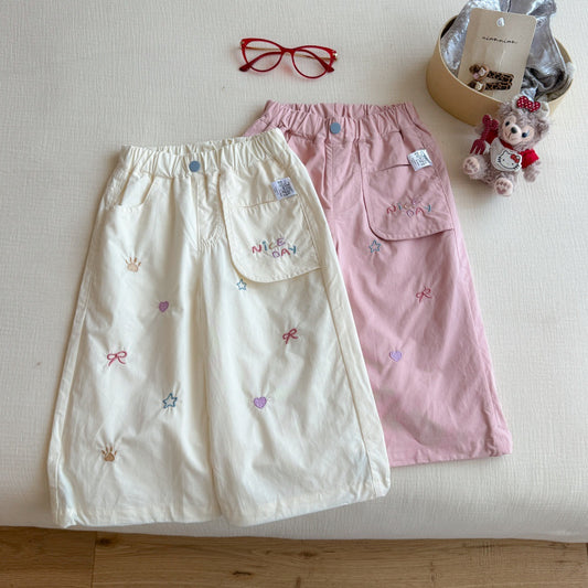Sweet Little Girl Pants Autumn New Fashionable Children's Casual Pants Outdoor Long Pants Baby Versatile Straight Pants Autumn