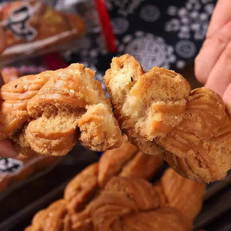 Authentic Tianjin Flavor Hemp Flower Whole Box Wholesale Stuffed Handmade Hemp Flower Traditional Pastry Breakfast Food