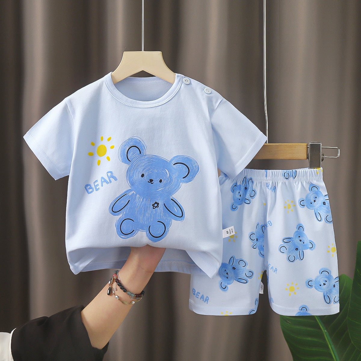 Children's Summer Short Sleeve Set a Cotton-like Boys' and Girls' Clothing t T-shirt Baby Summer Clothing2025Children's Clothing