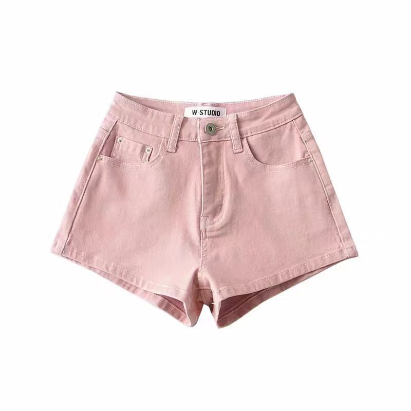 Women's Denim Shorts Summer New Korean Style Stretchy European and American Tight Hip-lifting Petite Spring Versatile Hot Pants Trend