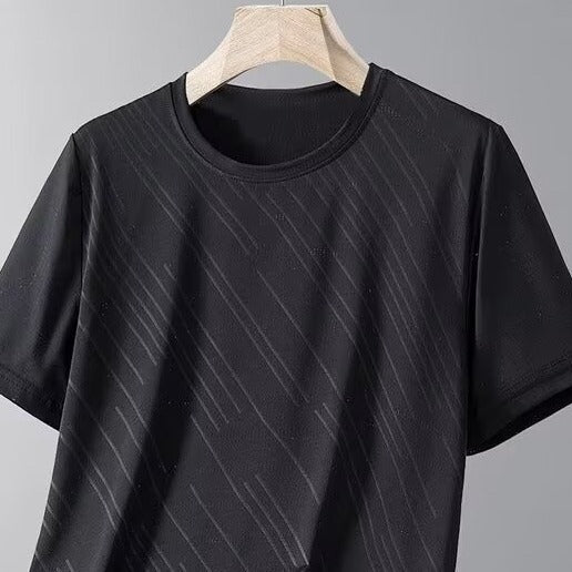 2025Men's Fashion Export New Short Sleeve t Summer Thin Mesh Half Sleeve Sports Quick-Dry Top1Delivery