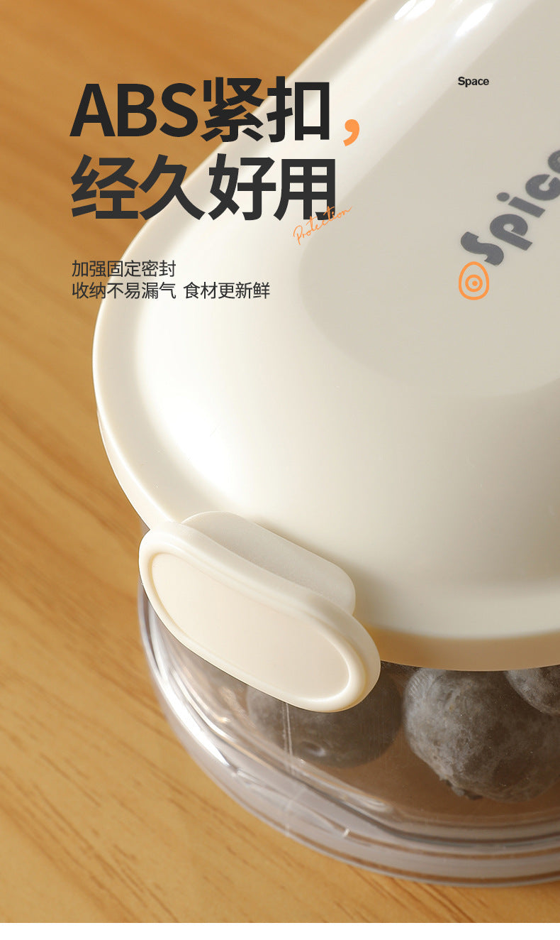 Spice Storage Box Food Grade Compartment Box Household Kitchen Sichuan Pepper Aniseed Seasoning Storage Box Seasoning Sealed Jar