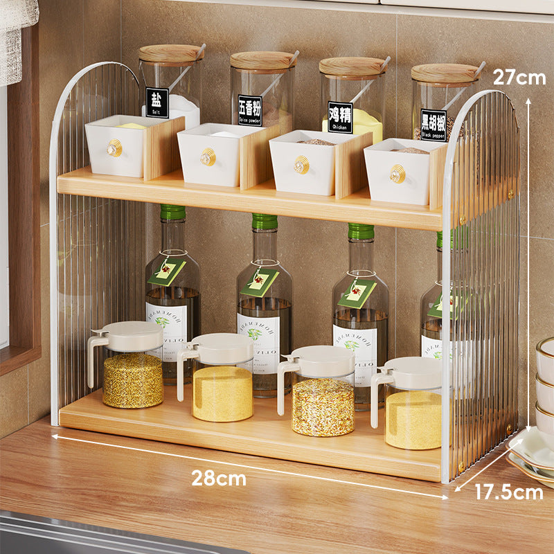 Kitchen Spice Rack Countertop Multifunctional Seasoning Storage Box Small Multi-layer Various Magic Rack on Stove