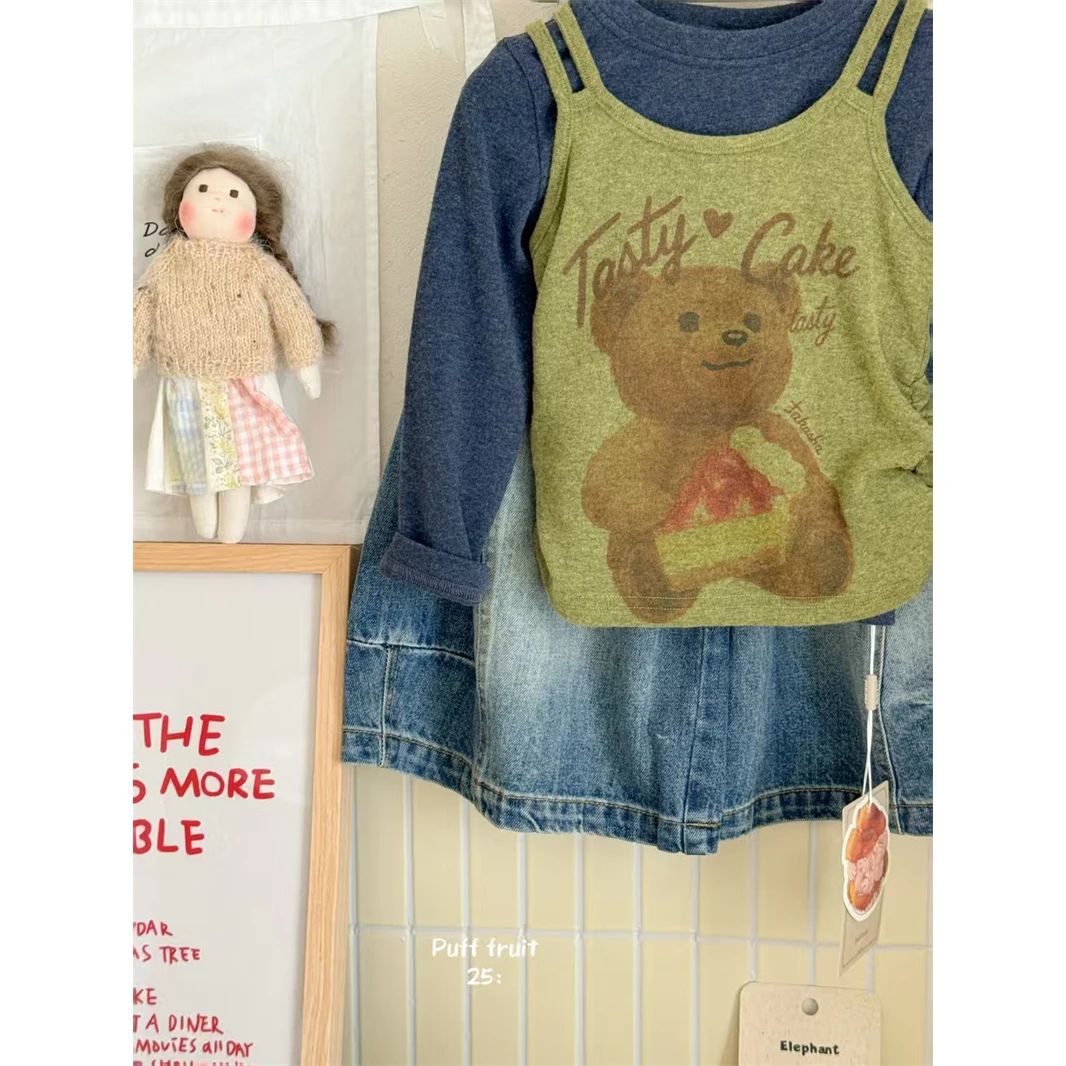 【Sweet Little Chef】Fashionable Fruit·2025Autumn~Unique and Stylish Fashionable Girls' Clothing Top Two-Piece Set Trendy Outfit