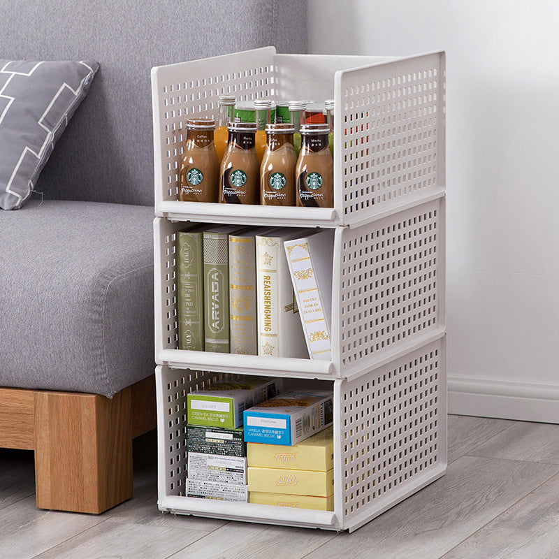 Extra Large Drawer Wardrobe Organizer Rack Clothes Storage Basket Plastic Multi-layer Stackable Compartment Storage Rack Chen Hema