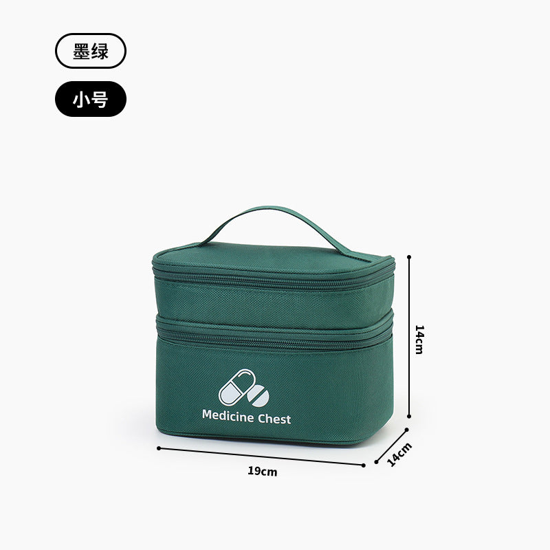 Outdoor First Aid Kit Large Capacity Household Medicine Box Double Layer Classification Storage Medicine Organizer Travel Portable Medicine Bag