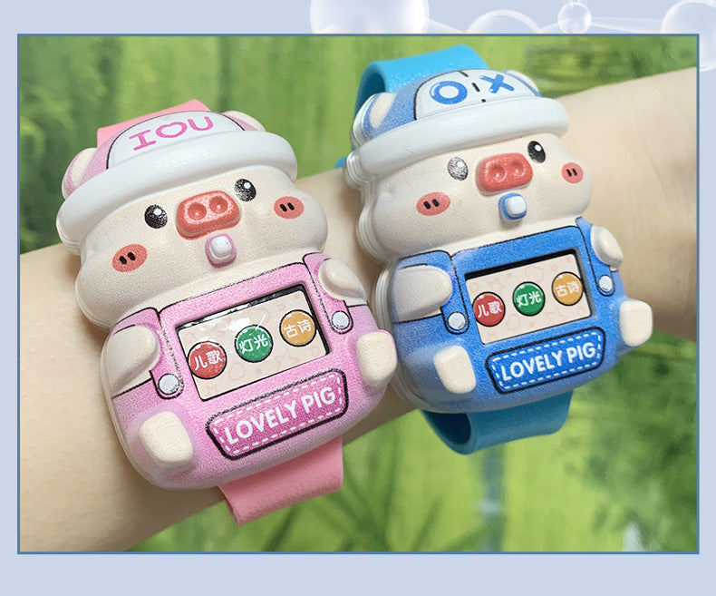 Music Watch Colorful Glowing Cute Cartoon Children's Electronic Watch Toy Elementary School Kindergarten Gift Wholesale