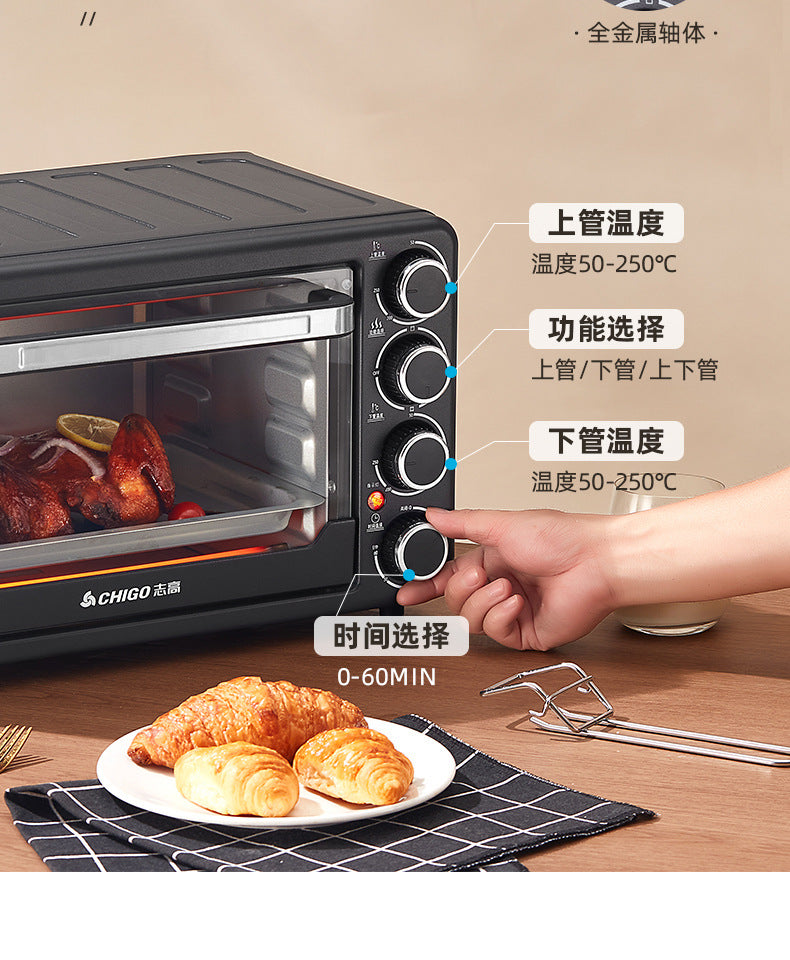 Chigo22Shengduo Knob Electric Oven Household Multi-Functional Baking Dormitory Kitchen Bread Machine Source Factory
