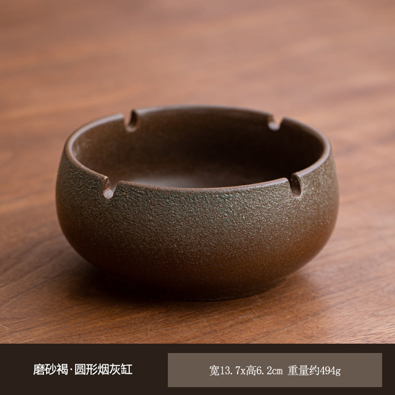 Large Ashtray Creative Personality Ceramic Ashtray Home Retro Chinese Style Living Room Light Luxury Office Trendy Ashtray