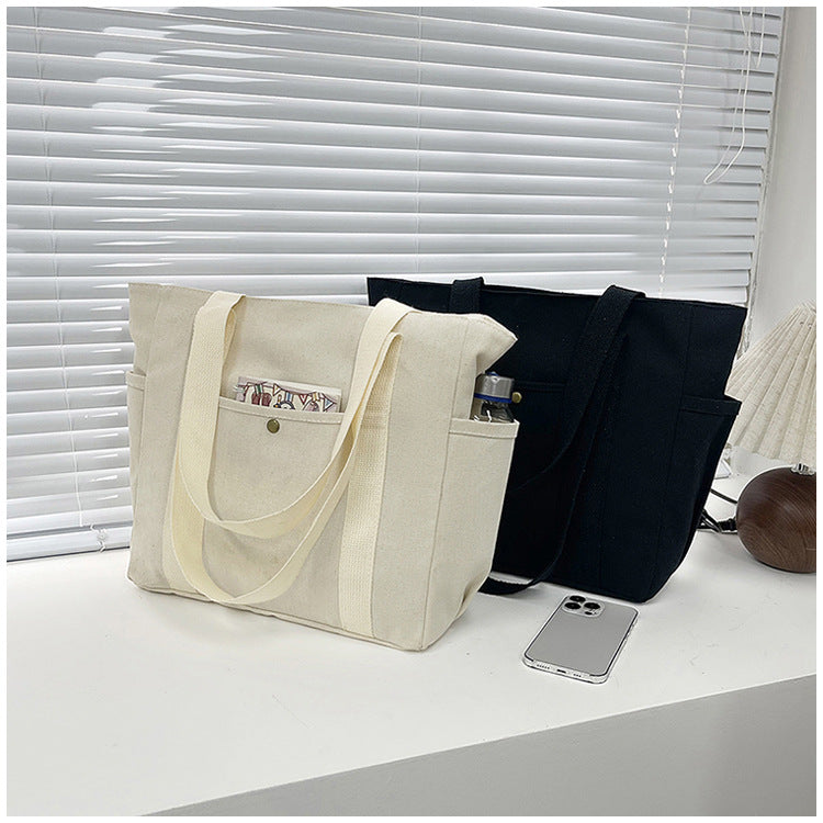 Large Capacity Tote Canvas Bag for Work and Going out Good-looking Commuter's All-Matching Art Student Book One Shoulder Bag Bag