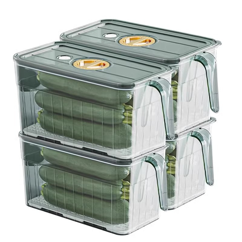 Refrigerator Fresh Storage Box Food Grade Kitchen Special Vegetable Fruit Egg Freezer Storage Organizer Box with Handle