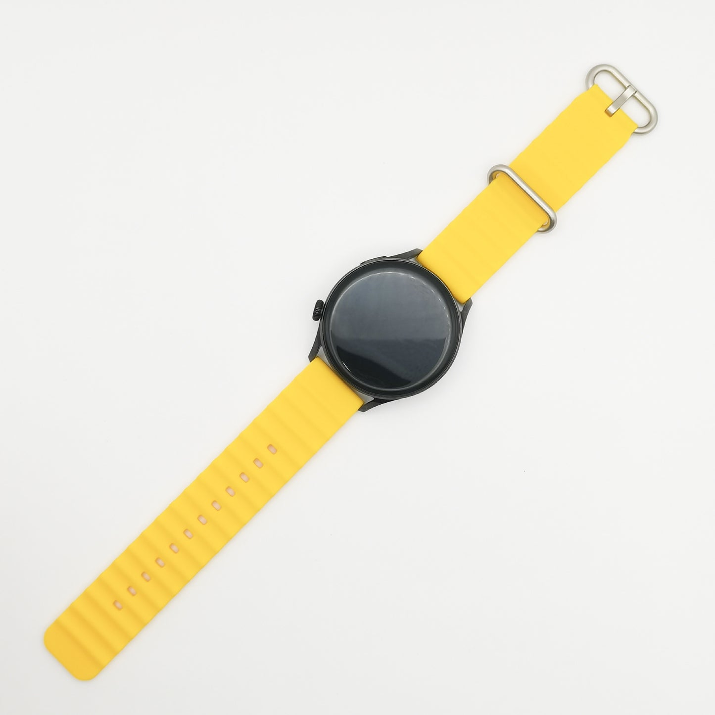 Wholesale new model compatible with Samsung Huawei watch Ocean Silicone Strap Official Same Style Solid Color Double Buckle Silicone Strap