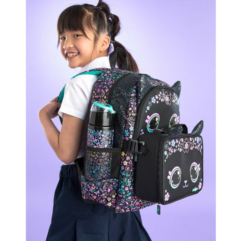 Australia smiggle School Bag Primary and Secondary School Students Big Eye Cat Gradient Cat Schoolbag Girl Backpack Trolley School Bag http://detail.1688.com/offer/949669119060.html