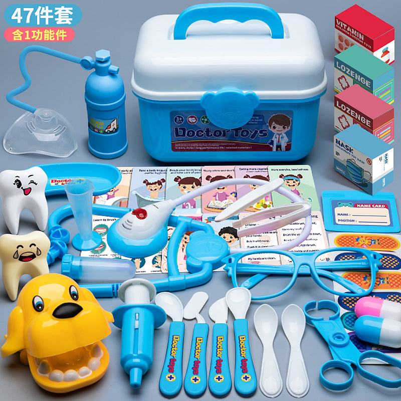 Children's Doctor Toy Set Tools Medical Kit Boys and Girls Pretend Play Nurse Injection Stethoscope Baby