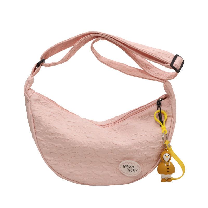 Cute and Versatile Niche Canvas Small Bag for Women2023New Women's Bag Korean Version Crossbody Bag Fashion Single Shoulder Dumpling Bag