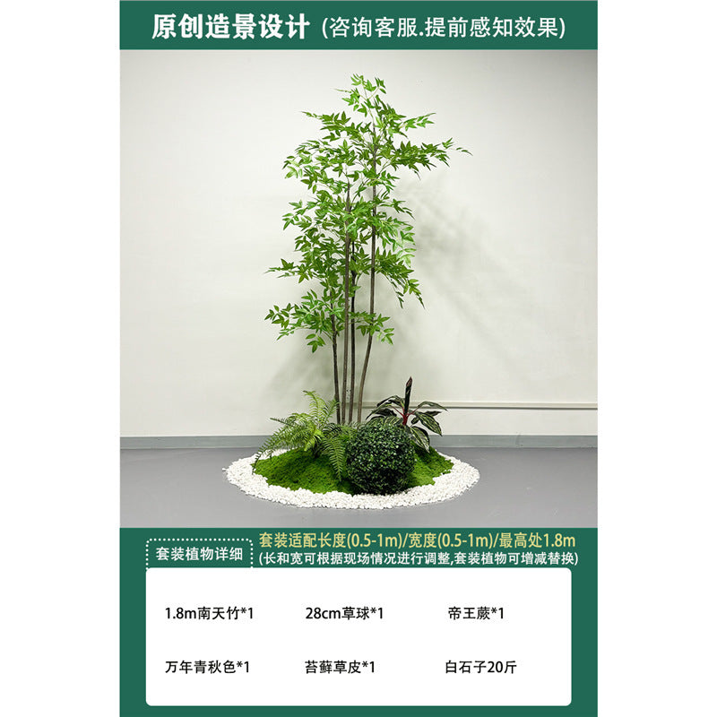 Artificial Plant Landscaping Large Anthurium Traveler's Palm Potted Plant Office Dining Room Staircase Under Cabinet Window Green Plant Decoration