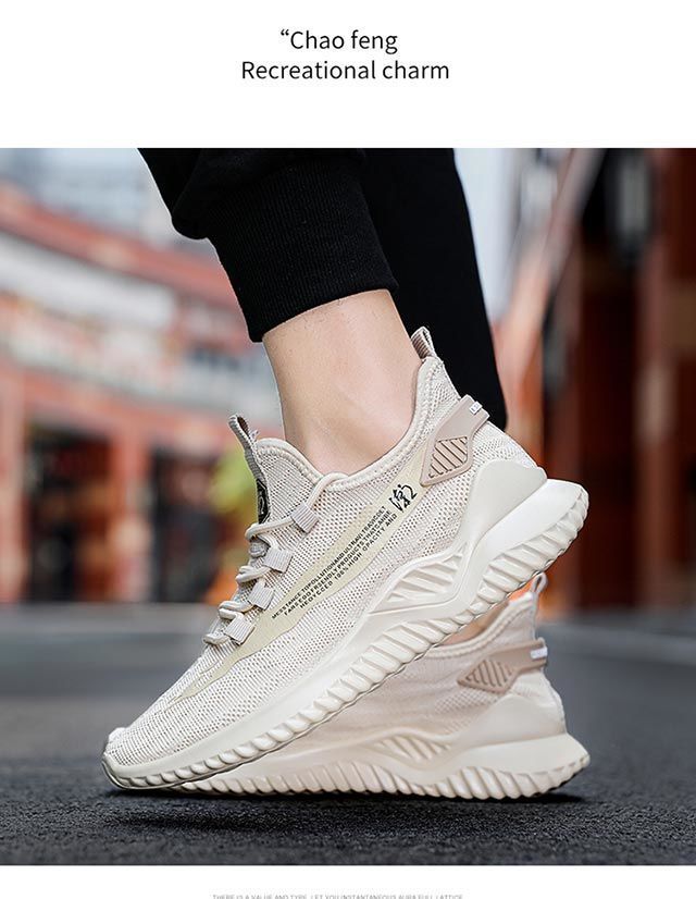 Men's Sneakers2024Spring New Trendy Casual Shoes Running Shoes Couple Shoes Mesh Flyknit Shoes Export