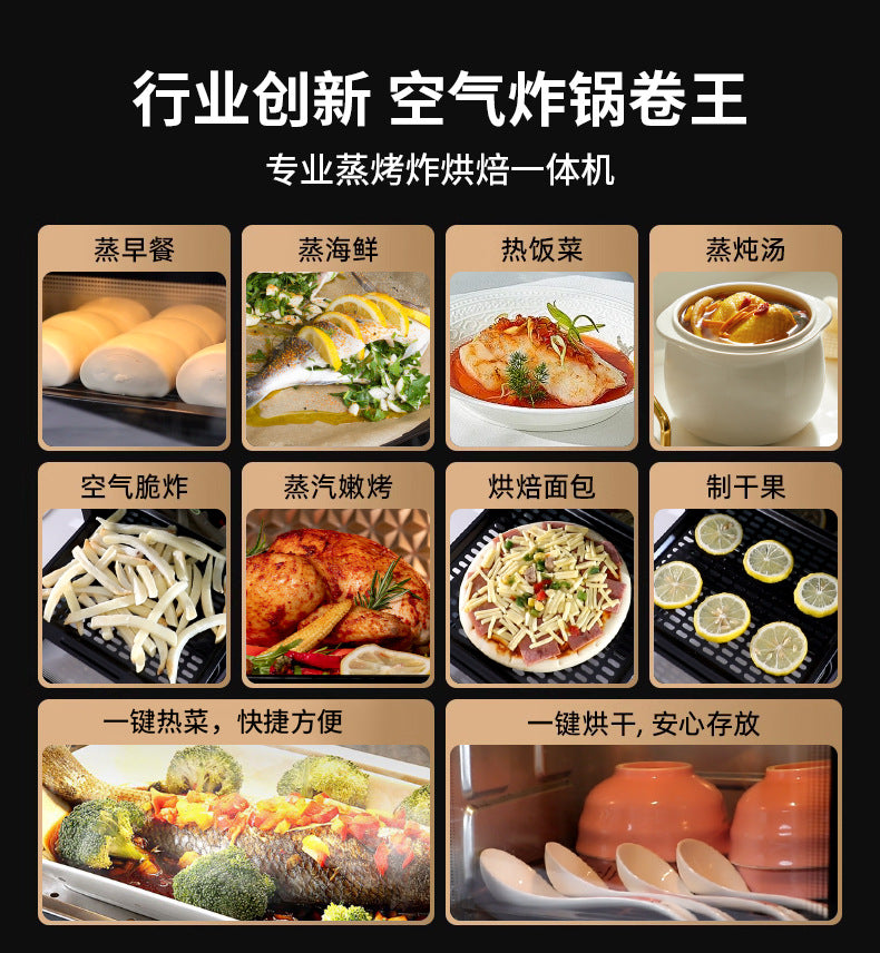 Cross-Border New Smart Visual Air Fryer Household Large Capacity Multi-Functional Air Oven Baking Professional Fryer Oven