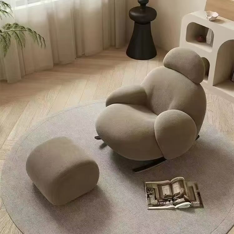 Rest Area Lazy Sofa Chair Can Be Used for Two or One Person Nordic Style ins Comfortable Rocking Chair for Living Room, Balcony, Bedroom, Home Use
