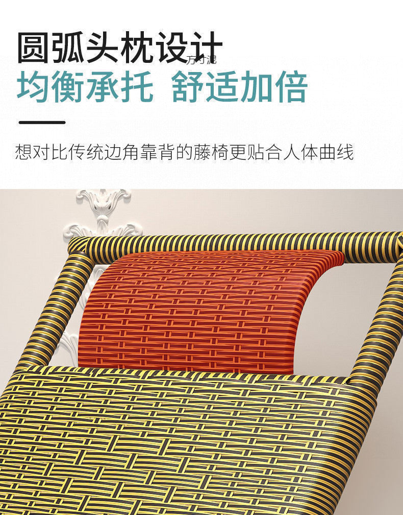 Rocking Chair Recliner Rocking Lazy Chair Rattan Chair for Adults Home Outdoor Living Room Balcony Nap Elderly Leisure Rattan Chair Factory