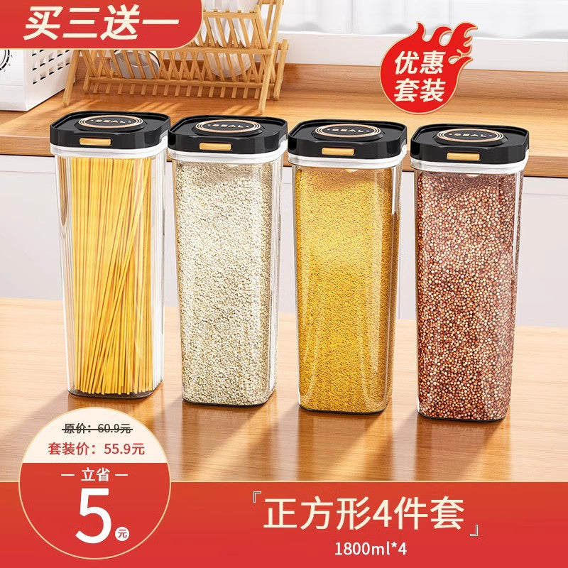 Sealed Jar for Dried Fruits, Spices, Grains, Refrigerator Fresh-Keeping Storage Box, Kitchen Food-Grade Beans, Noodles Storage Jar