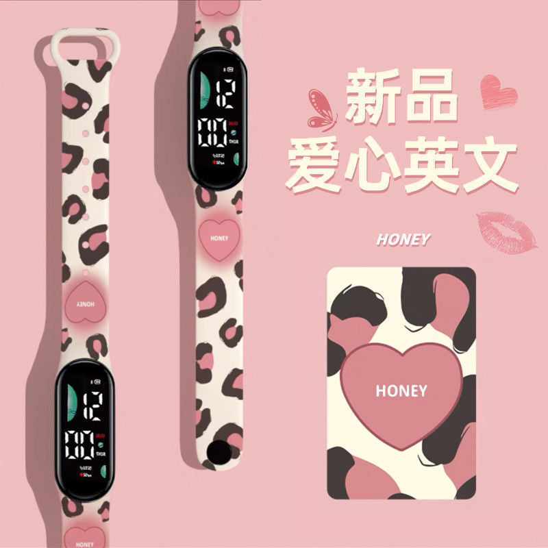 New Pochacco Cartoon Electronic Watch for Students Cute Children's Cartoon Print LED Sports Watches Wholesale