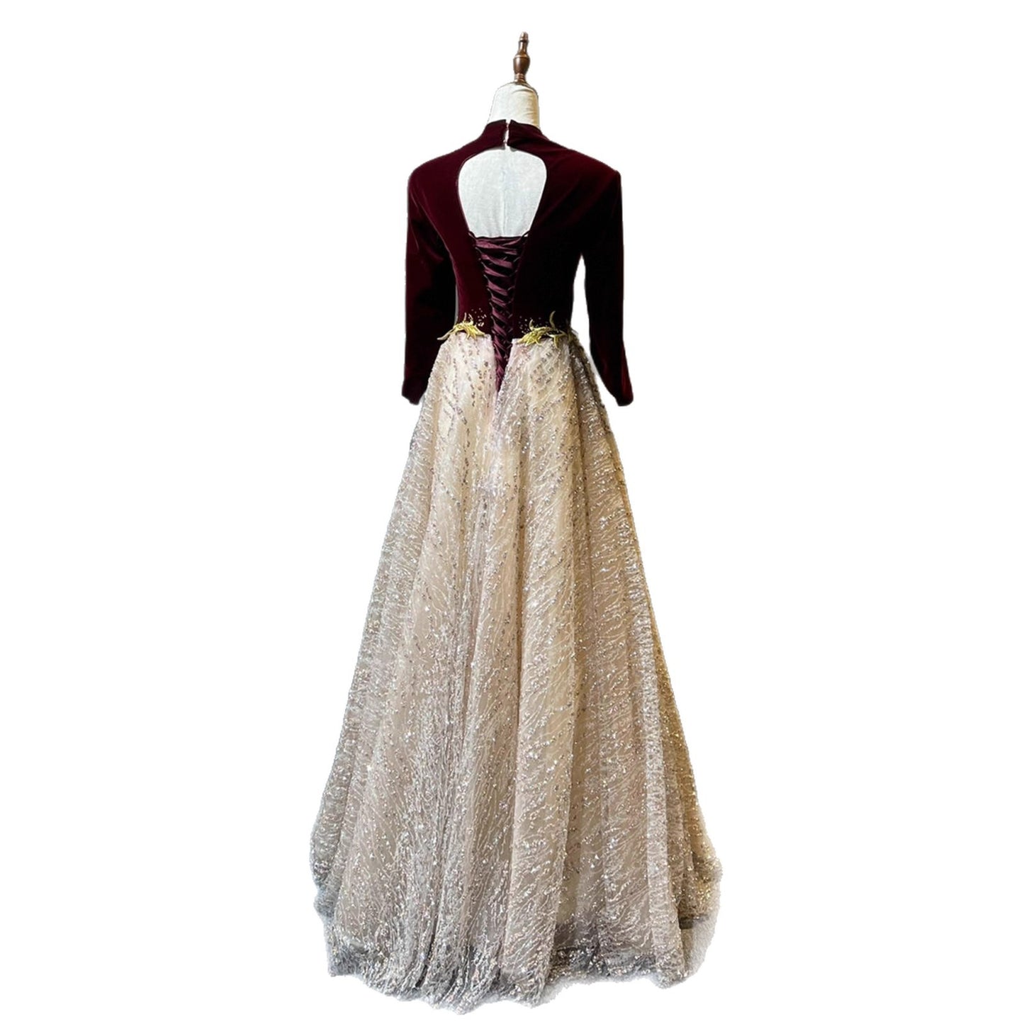 High-end chorus performance dress for women long gown2025New Elegant Host Evening Dress with High-End Feel for Ethnic Vocal Music