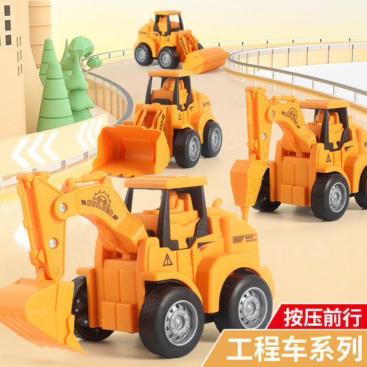 Hot-Selling Children's Push and Slide Construction Vehicles Excavator Bulldozer Fun Simulation Toy Vehicles Factory Direct Sale