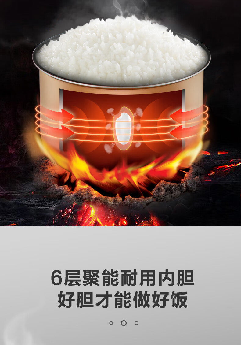 Supor Rice Cooker5L Large Capacity Household Intelligent Multi-Functional Rice Cooker Blue Diamond Thick Boiler50FC0054