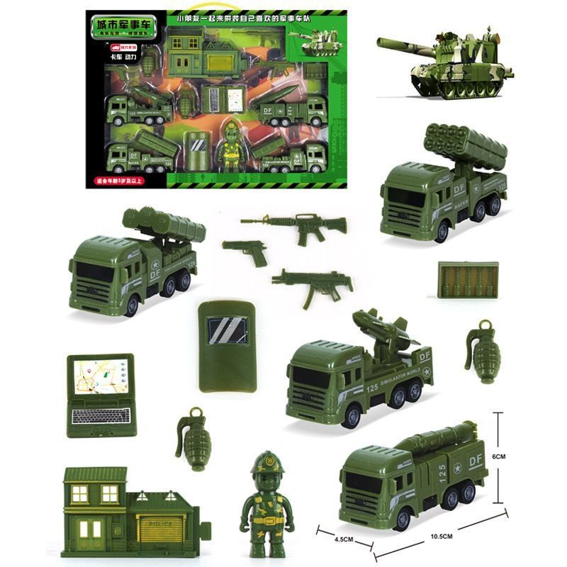 Durable Children's Toy Car Pull-Back Car Simulation Excavator Engineering Vehicle Fire Truck Airplane Model Boy's Gift