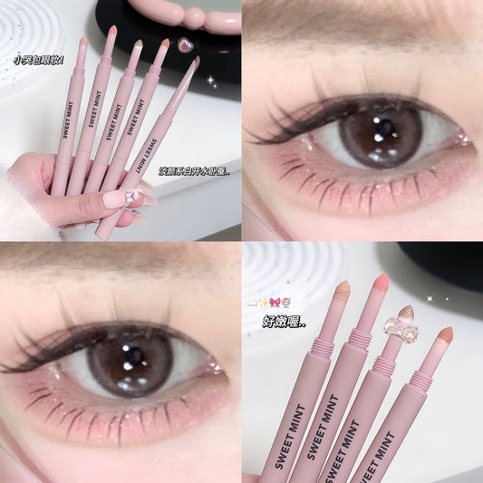 sweet mint Crescent Double-Ended Eyeliner Pen Pearlescent Fine Shimmer Lower Shadow Contour Highlight Brightening1434