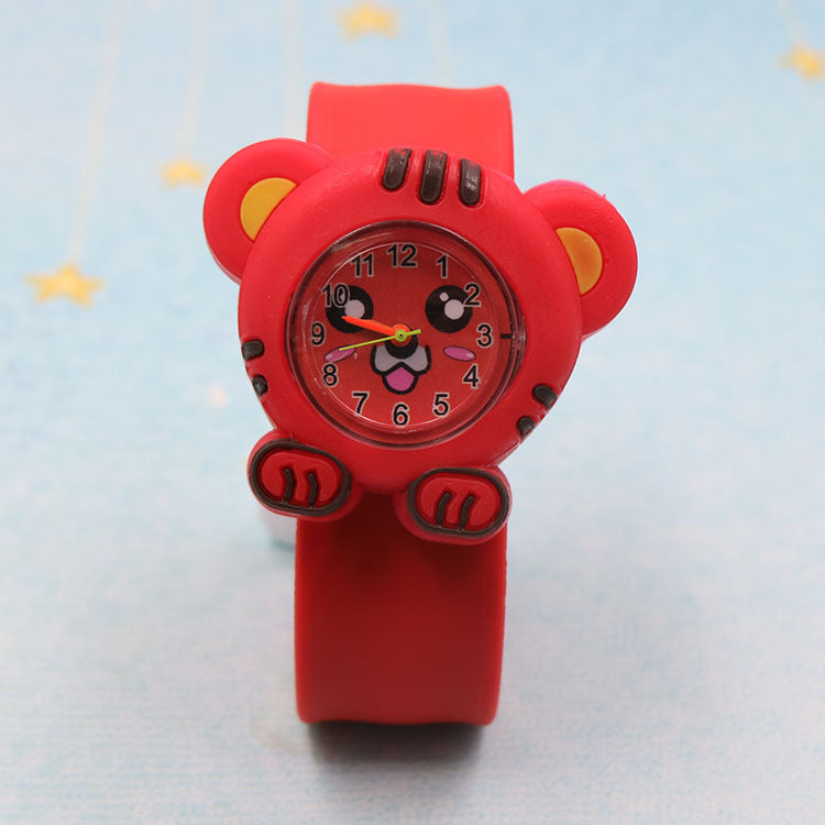 Children's Watch Cartoon Pat Watch Kindergarten Elementary School Silicone Toy Pat Circle Anime Peppa Pig Electronic Watch
