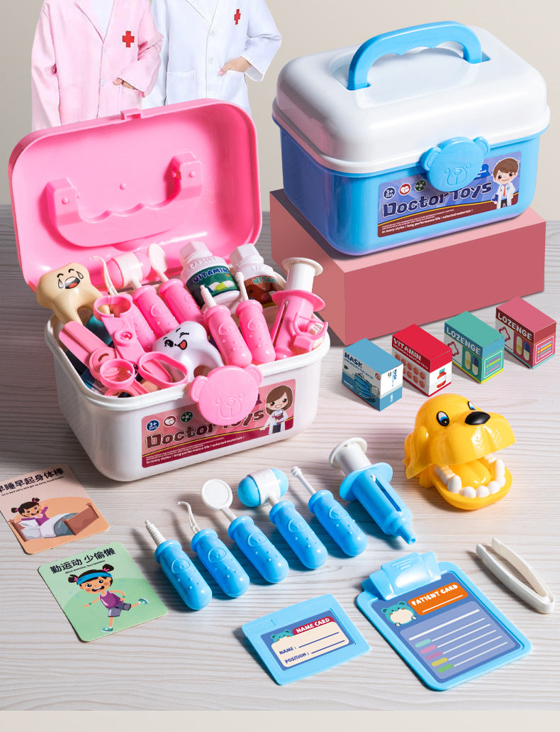 Children's Doctor Toy Set Tools Medical Kit Boys and Girls Pretend Play Nurse Injection Stethoscope Baby