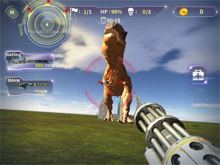 AR Gatling Internet Celebrity Game Gun Real Shooting Toy Gun Square Night Market Stall Metal gaming device