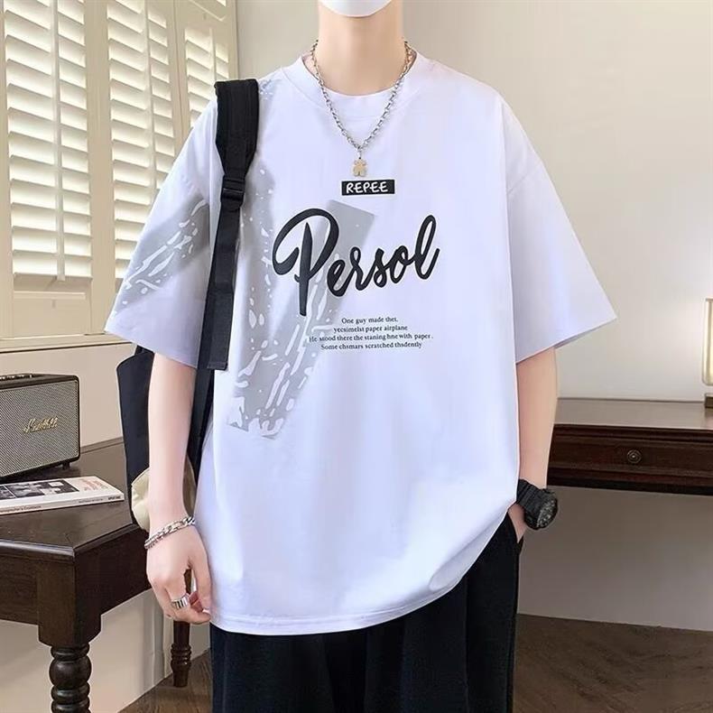 Youth Summer Ice Silk Short Sleeve t T-shirt for boys in summer2025New style junior high and high school student short-sleeve tops